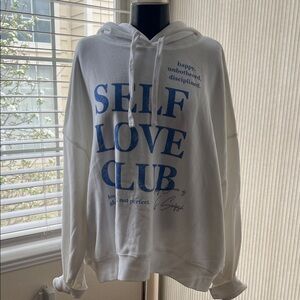 Self Love Club White Hoodie